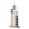Glitzhome® 36.25" Lighted Wood Patriotic Firecracker Porch Décor